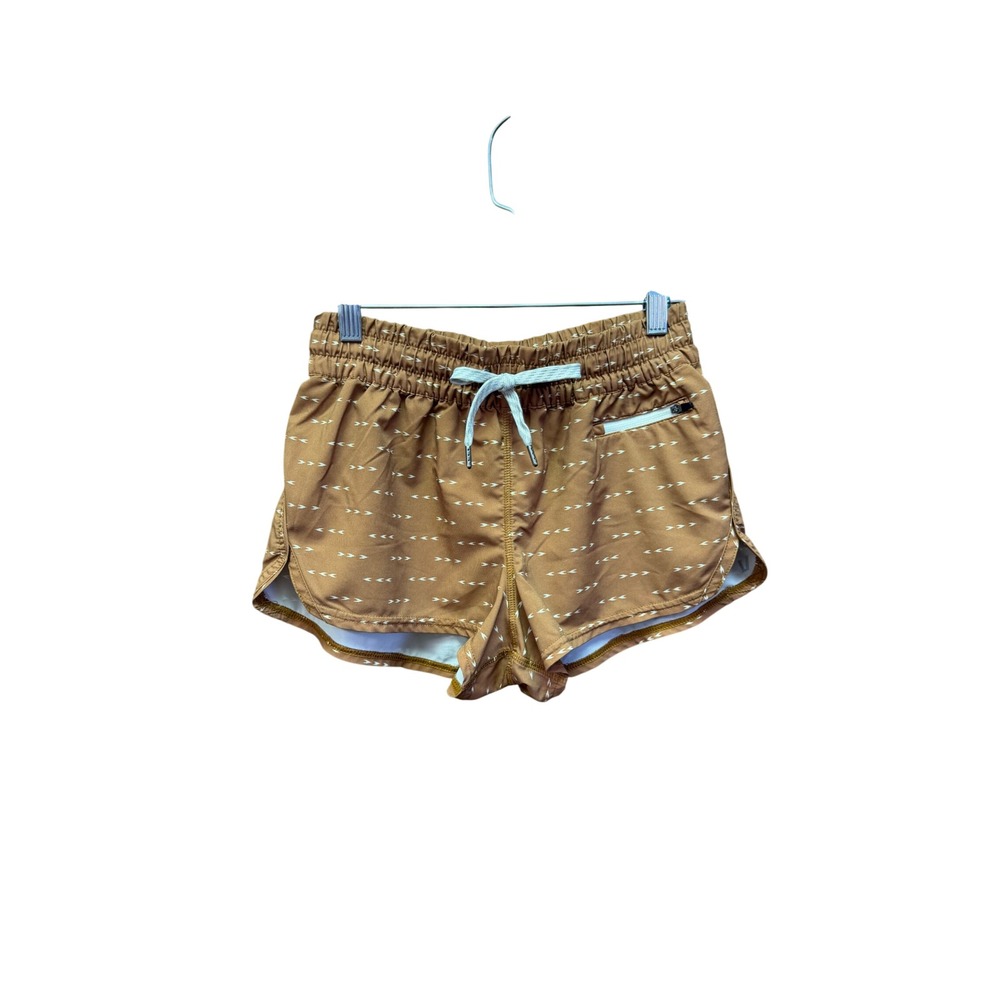 Vuori Clementine Shorts XSSmall Brown Arrow Print Athletic Running Lined